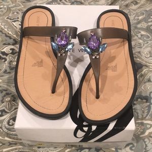 Nine West jelly style slides Used